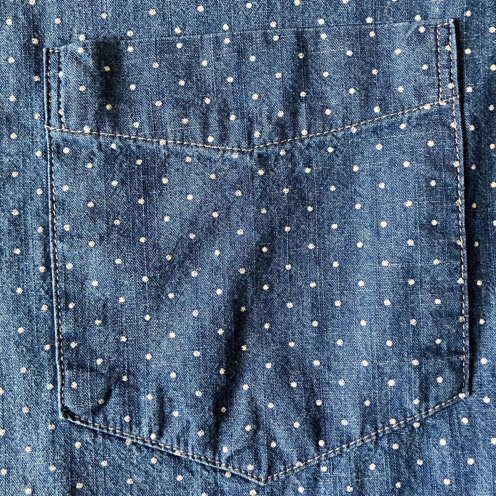 American Eagle Polka Dot Chambray Shirt - Picture 4 of 8